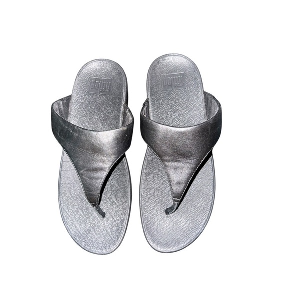 ▶️ Fitflop ◀️ Solid Black Thong Sandals Size 8 - Picture 6 of 14